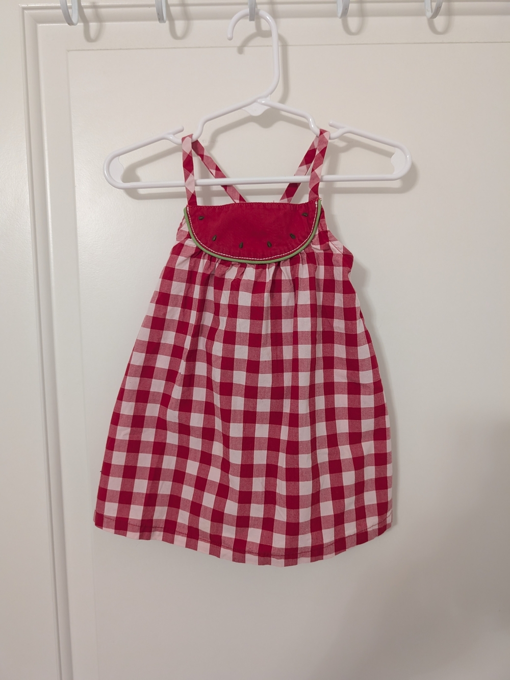 Gymboree Summer Picnic 2008 Watermelon Gingham Dress 3-6M Y2K